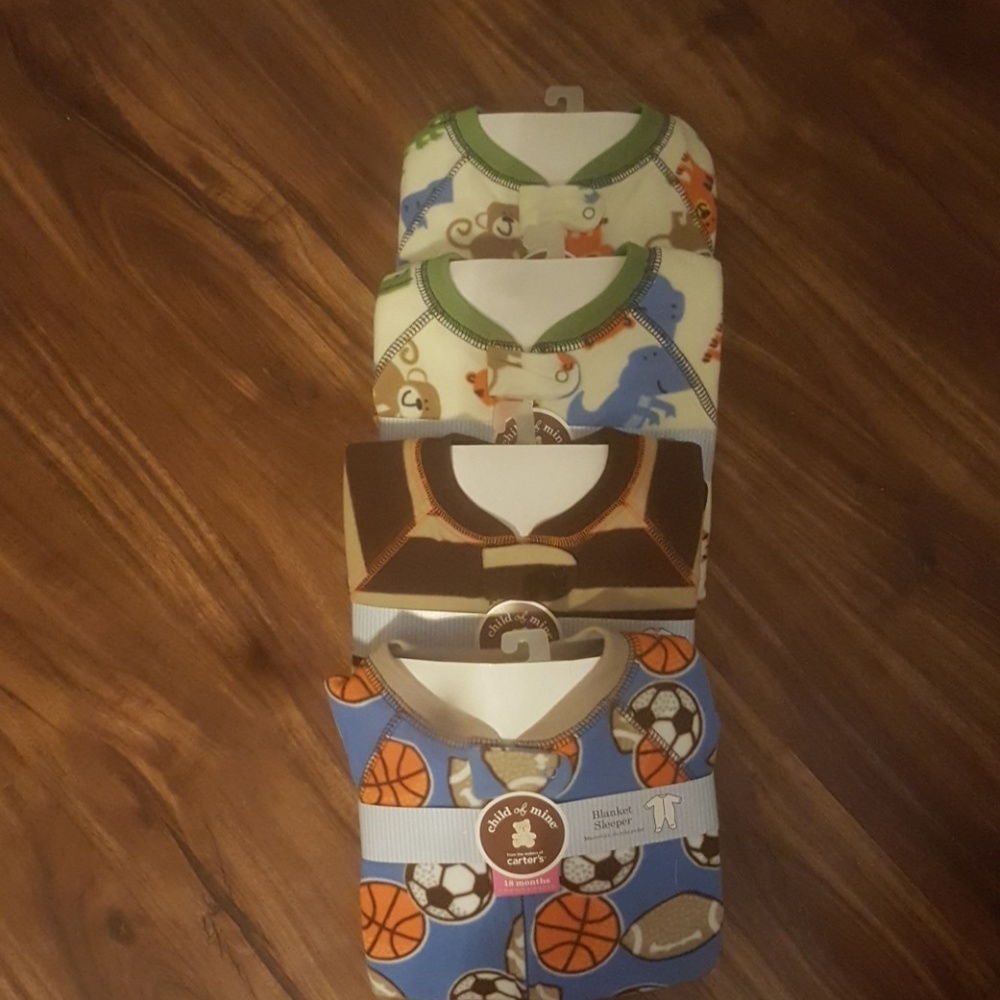 Bundle Carter's child/mine blanket sleepers NWT